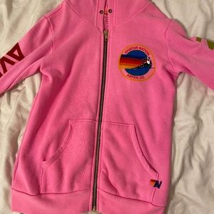 Aviator Nation Pink Girls Logo Hoodie (HIGHLY SOUGHT AFTER)